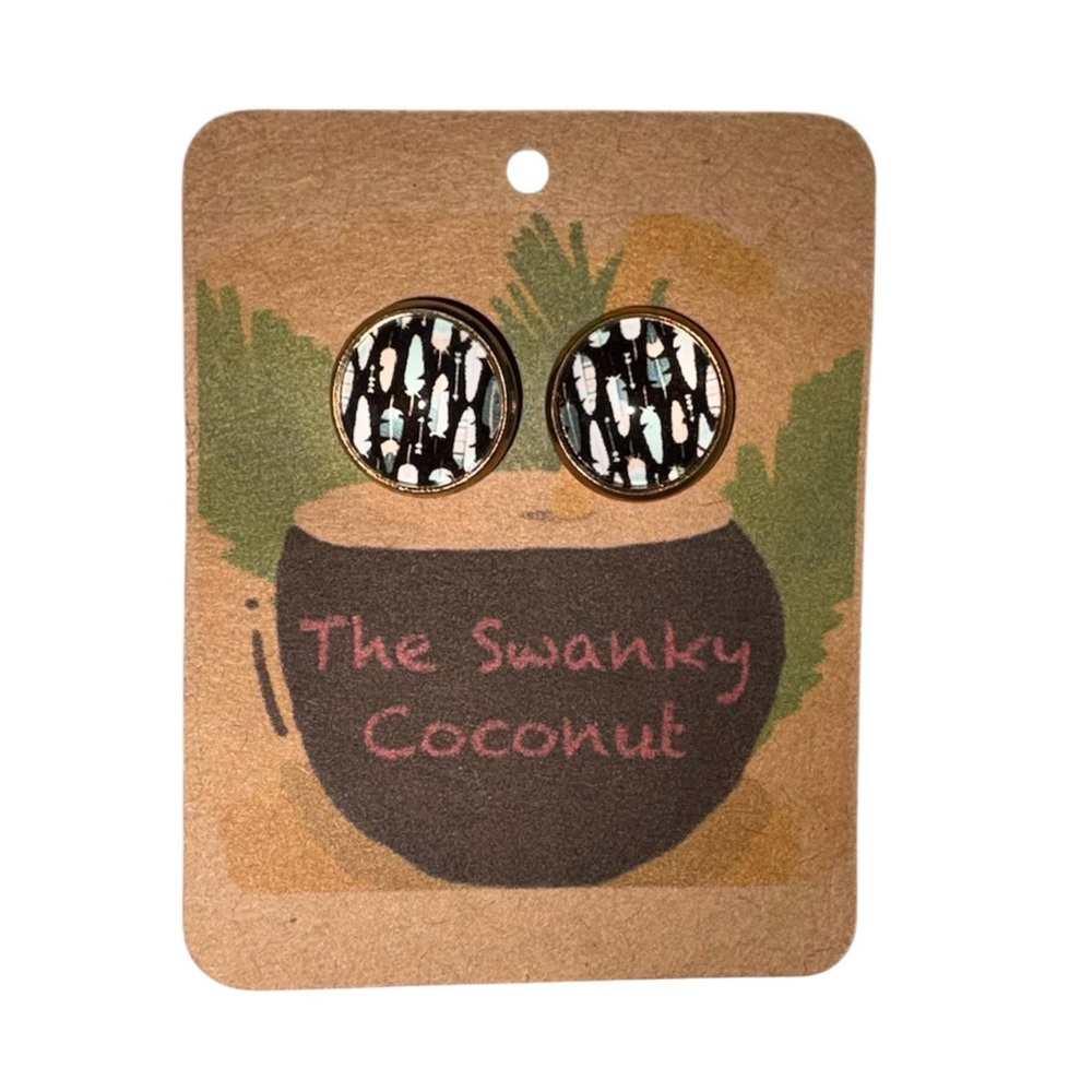 Swanky Coconut Feather Earrings